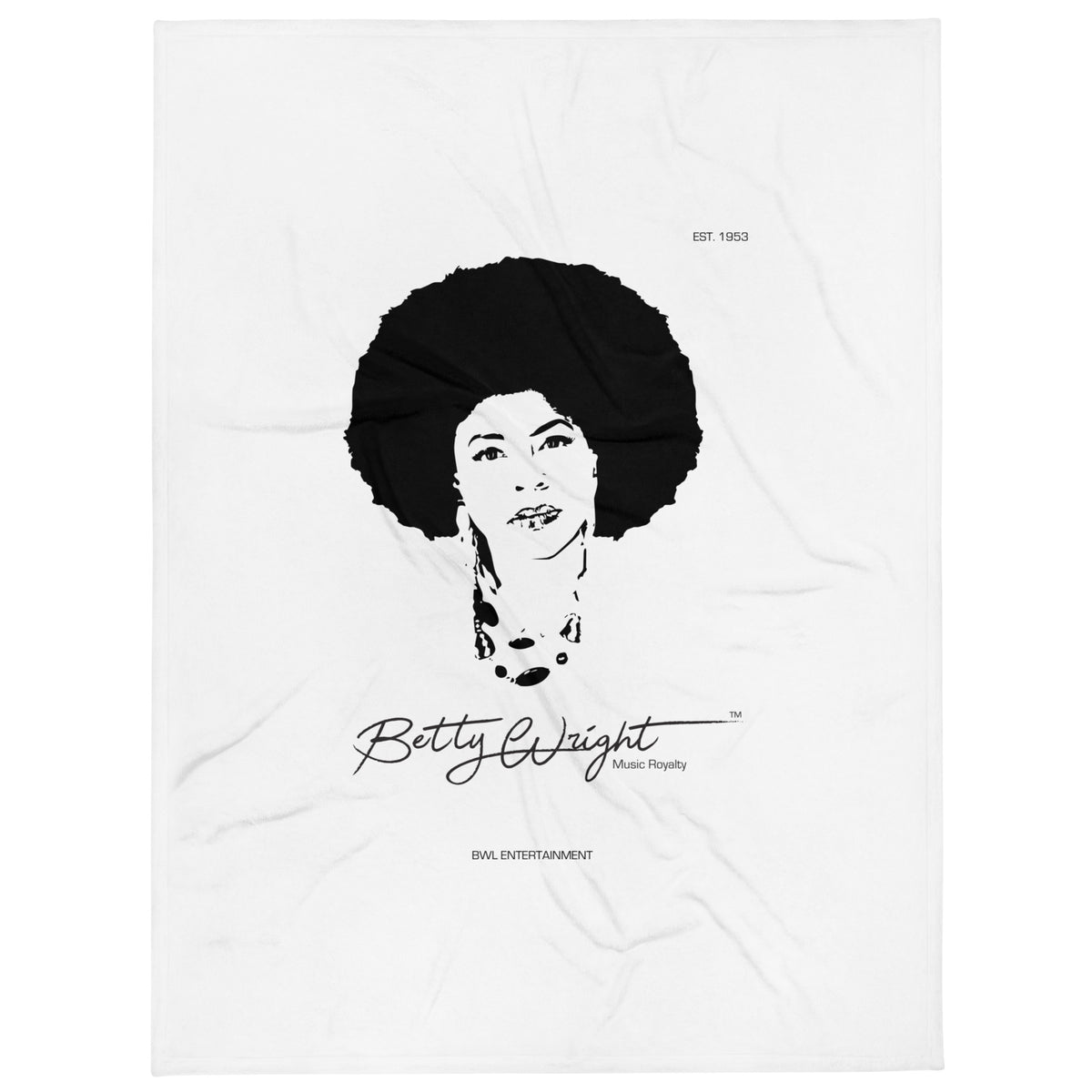 Betty Wright Official Legacy Throw Blanket- Black